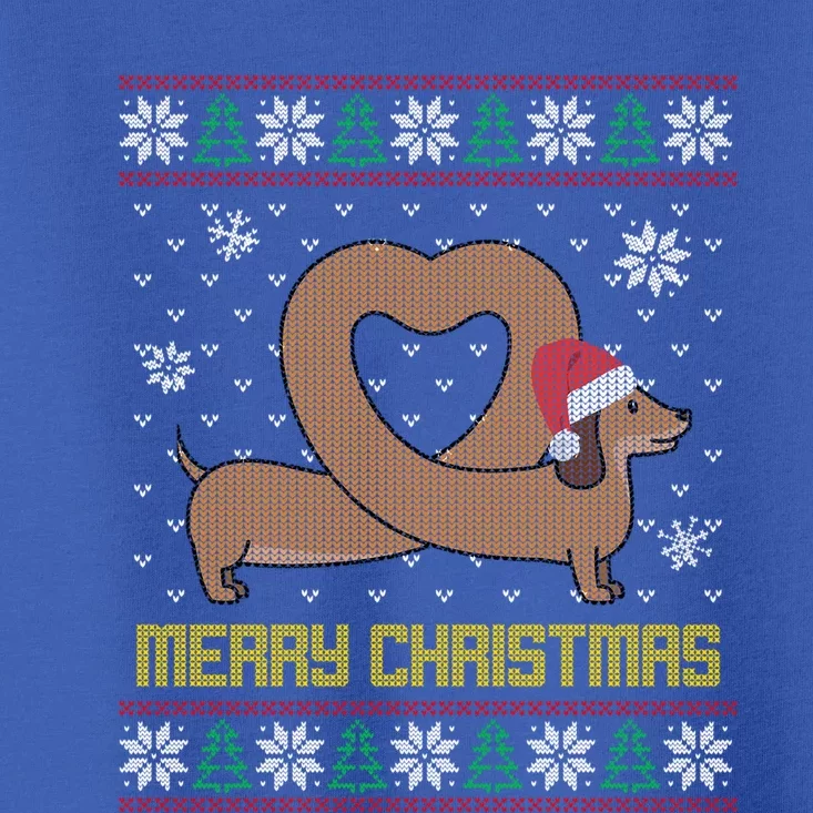 Funny Dachshund Ugly Christmas Sweater Dog Gift Toddler T-Shirt