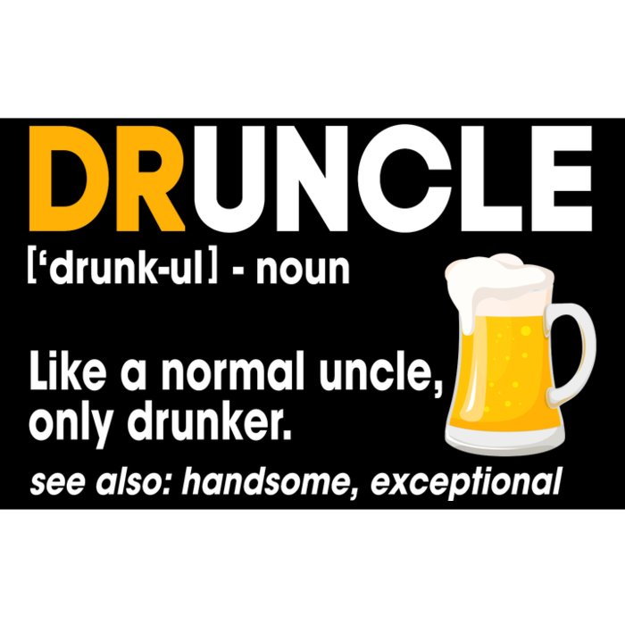 Funny Drunk Uncle Druncle Definition Bumper Sticker