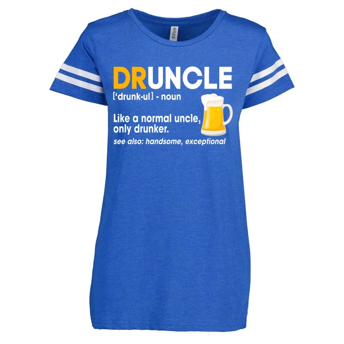 Funny Drunk Uncle Druncle Definition Enza Ladies Jersey Football T-Shirt