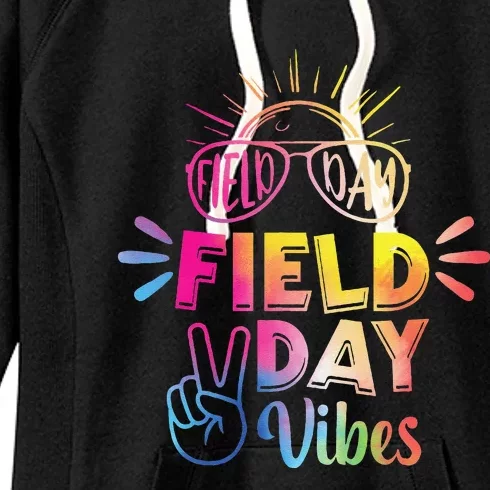 Field Day Vibes 2024 Funny Field Day Vibes Funny Teacher Women's Fleece Hoodie