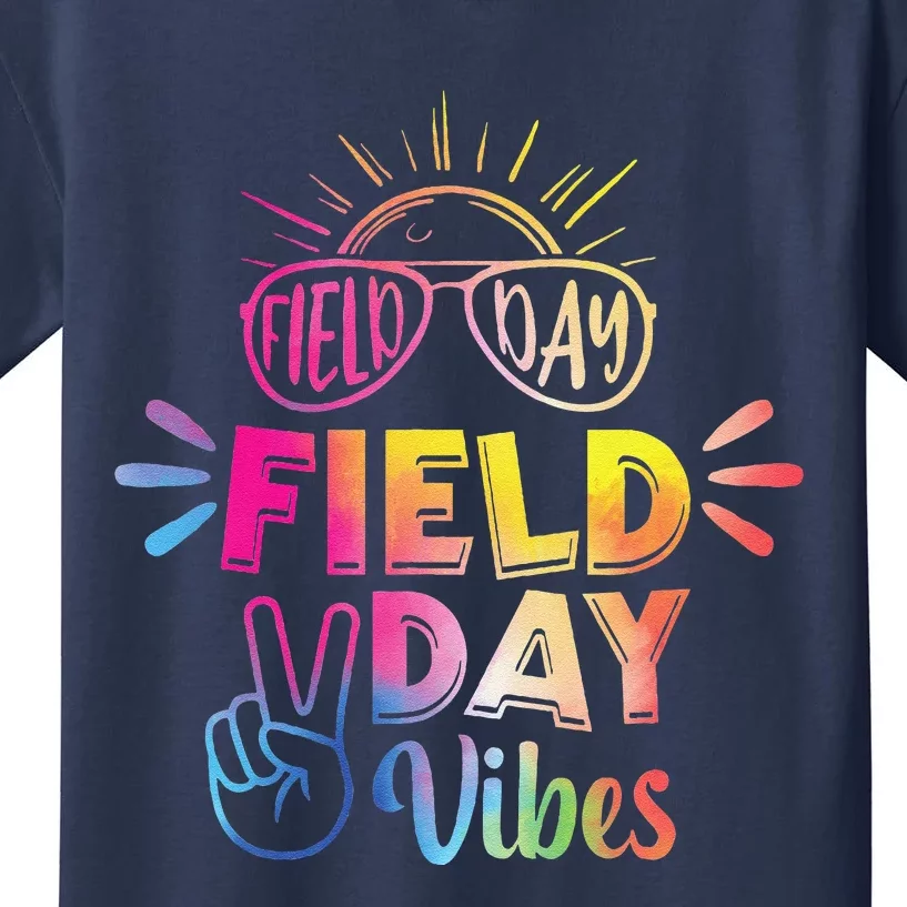 Field Day Vibes 2024 Funny Field Day Vibes Funny Teacher Kids T-Shirt