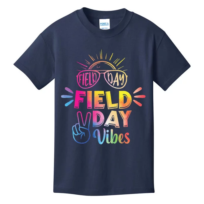 Field Day Vibes 2024 Funny Field Day Vibes Funny Teacher Kids T-Shirt