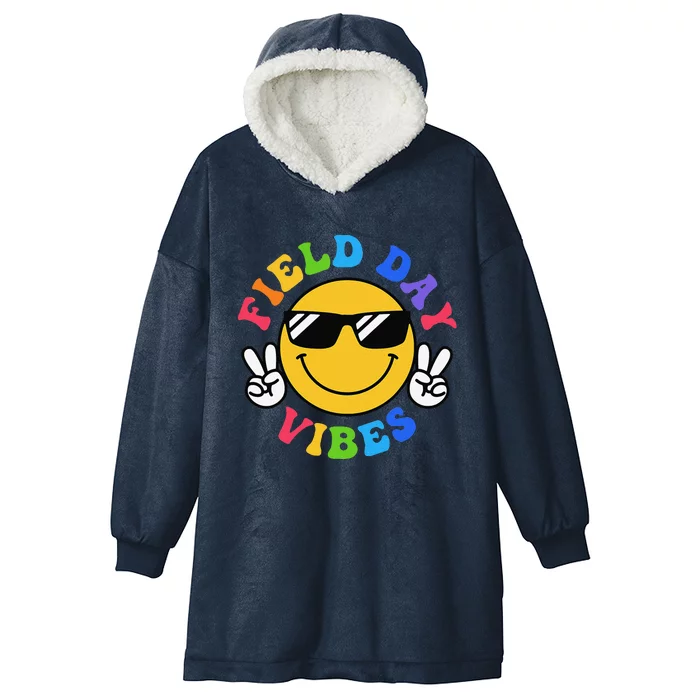 Field Day Vibes Funny For Teacher Happy Field Day 2024 Hooded Wearable Blanket