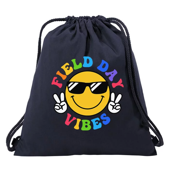 Field Day Vibes Funny For Teacher Happy Field Day 2024 Drawstring Bag