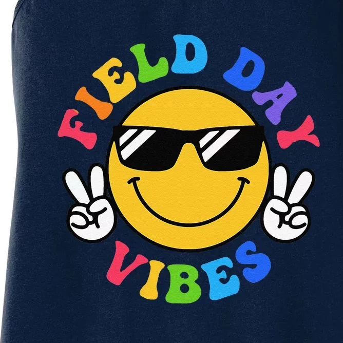 Field Day Vibes Funny For Teacher Happy Field Day 2024 Women's Racerback Tank