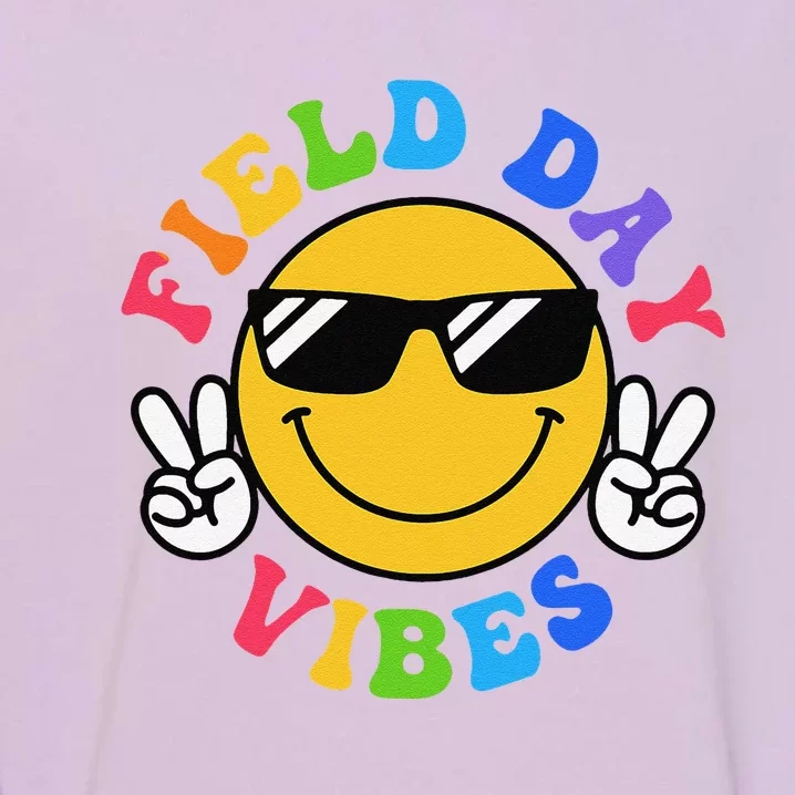 Field Day Vibes Funny For Teacher Happy Field Day 2024 Garment-Dyed Sweatshirt