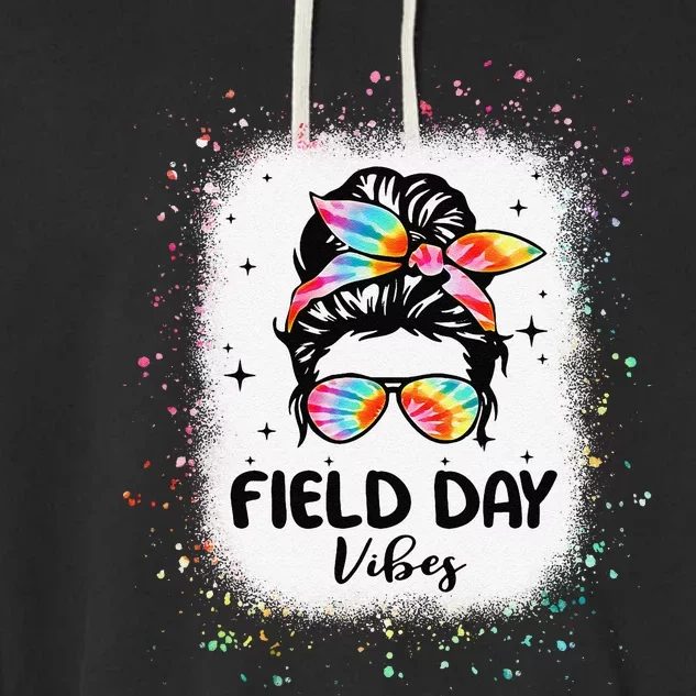 Field Day Vibes Funny For Teacher Field Day 2024 Garment-Dyed Fleece Hoodie