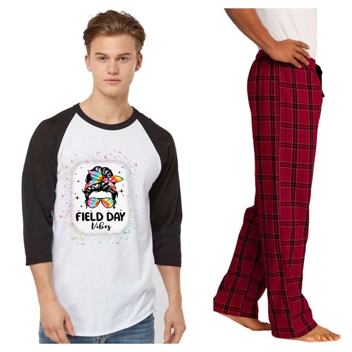 Field Day Vibes Funny For Teacher Field Day 2024 Raglan Sleeve Pajama Set