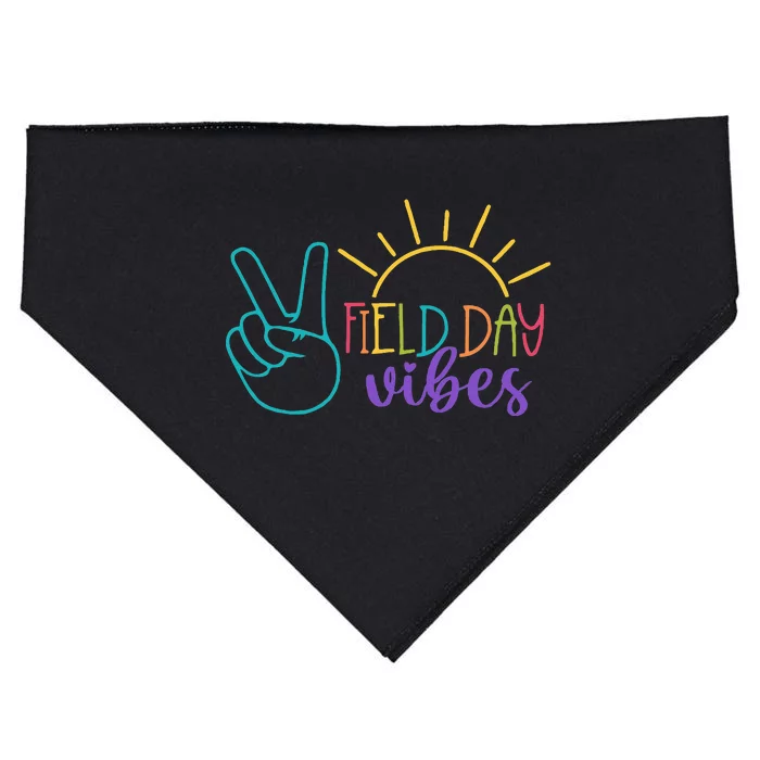 Field Day Vibes Teacher Field Day 2024 USA-Made Doggie Bandana