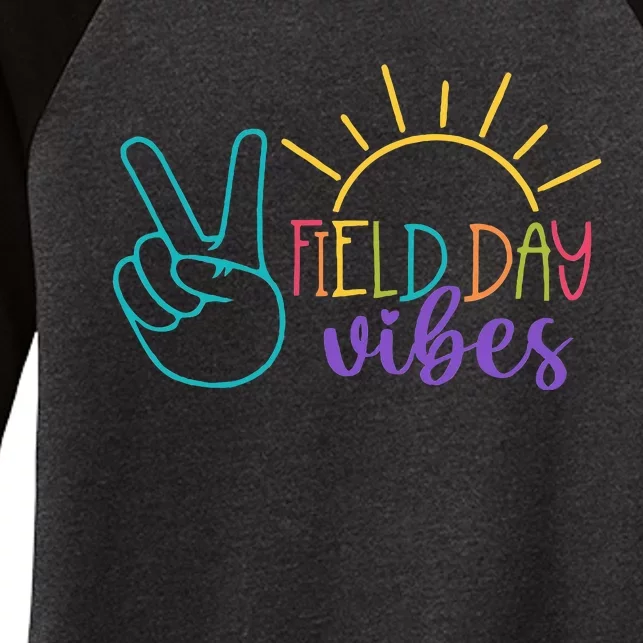 Field Day Vibes Teacher Field Day 2024 Women's Tri-Blend 3/4-Sleeve Raglan Shirt