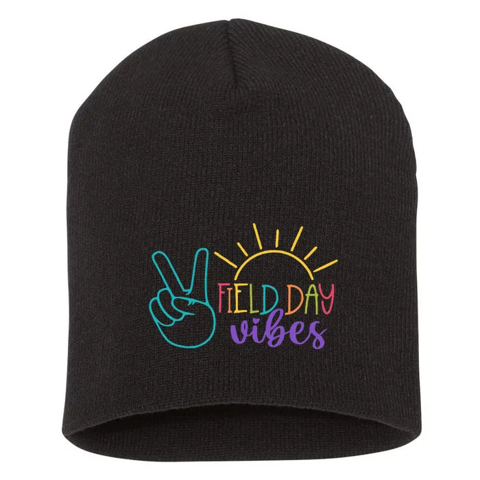 Field Day Vibes Teacher Field Day 2024 Short Acrylic Beanie