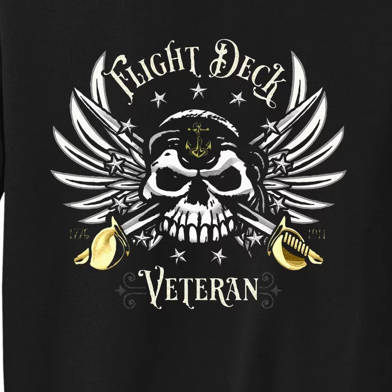 Flight Deck Veteran Skull Naval Aviation Sweatshirt