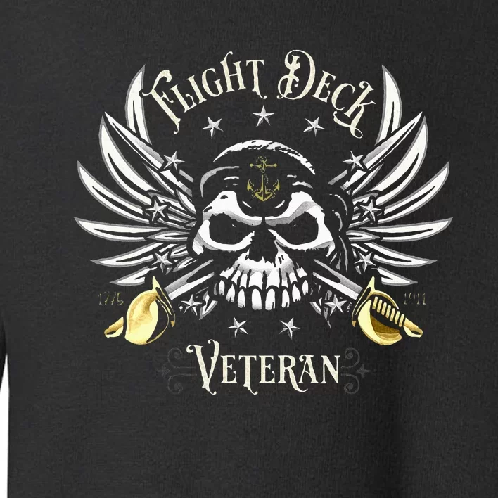 Flight Deck Veteran Skull Naval Aviation Toddler Sweatshirt