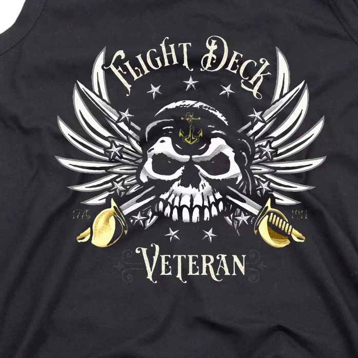 Flight Deck Veteran Skull Naval Aviation Tank Top