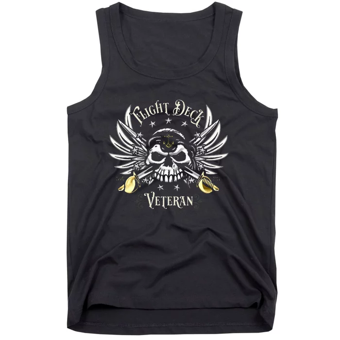 Flight Deck Veteran Skull Naval Aviation Tank Top