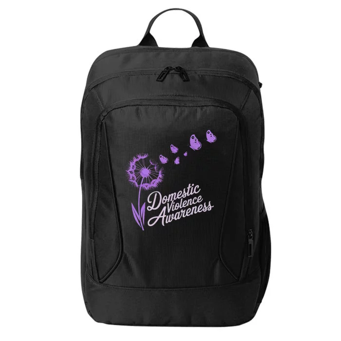 Family Domestic Violence Awareness Month Purple Ribbon City Backpack