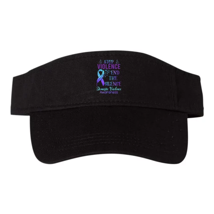 Family Domestic Violence Awareness Purple Ribbon Valucap Bio-Washed Visor