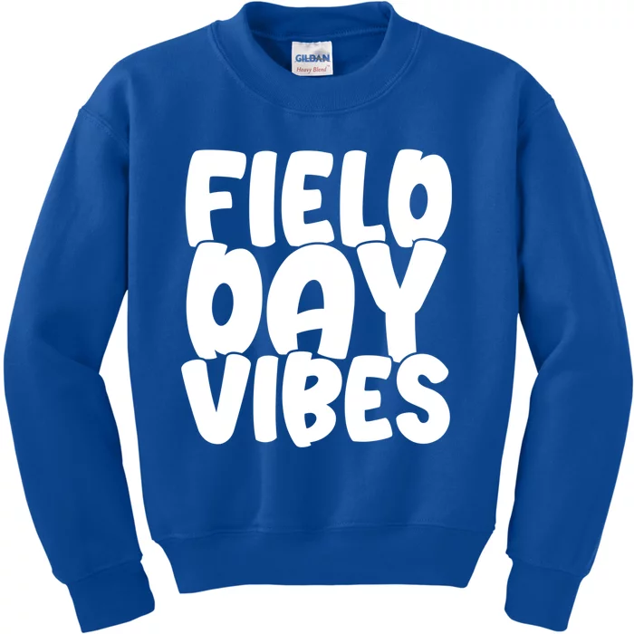 Field Day Vibes Squad Teacher Last Day Of School Gift Kids Sweatshirt