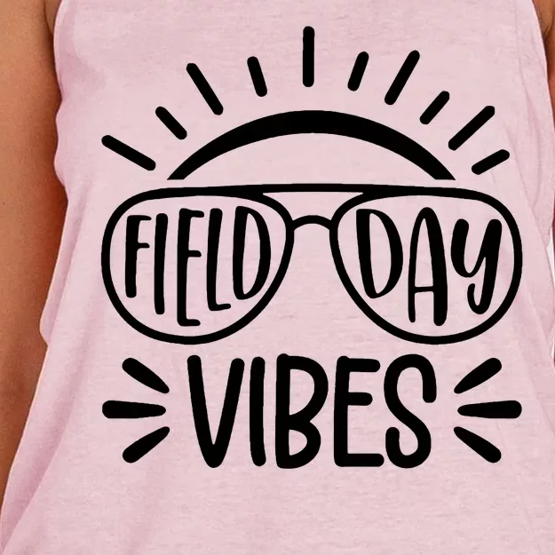 Field Day Vibes Summer Women's Knotted Racerback Tank