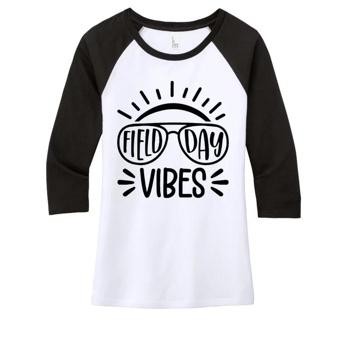 Field Day Vibes Summer Women's Tri-Blend 3/4-Sleeve Raglan Shirt