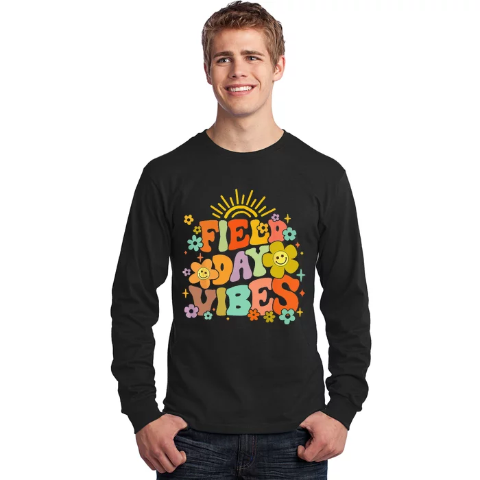 Field Day Vibes Summer Teacher Last Day Of School Long Sleeve Shirt