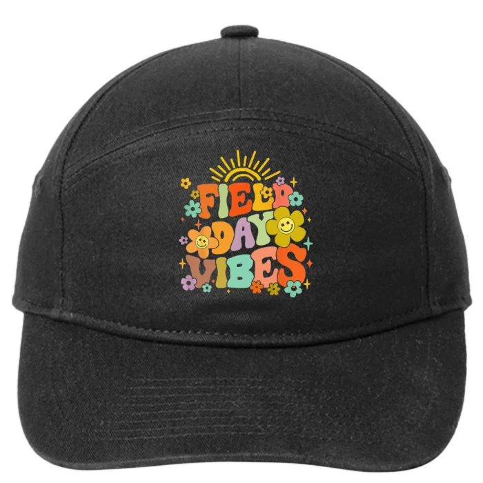 Field Day Vibes Summer Teacher Last Day Of School 7-Panel Snapback Hat