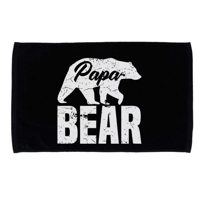 Father's Day vintage Papa Bear Microfiber Hand Towel