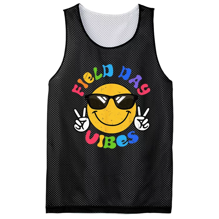 Field Day Vibes Vintage Field Day Teachers Students Mesh Reversible Basketball Jersey Tank