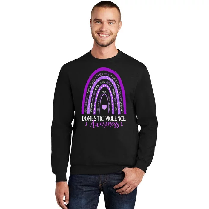 Family Domestic Violence Awareness October Purple Ribbon Sweatshirt