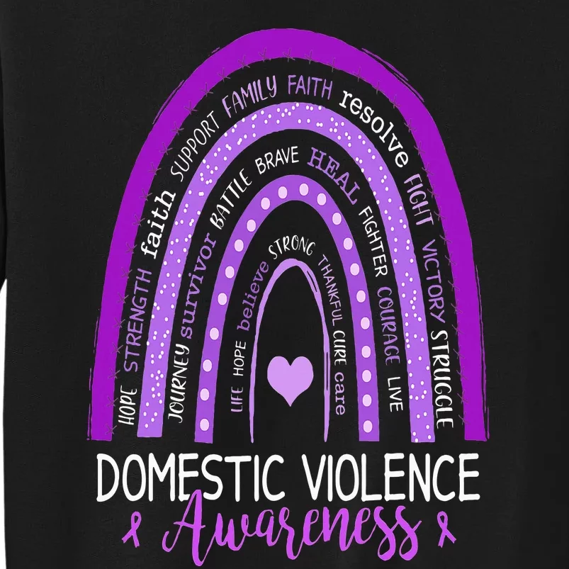 Family Domestic Violence Awareness October Purple Ribbon Sweatshirt