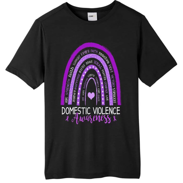 Family Domestic Violence Awareness October Purple Ribbon ChromaSoft Performance T-Shirt