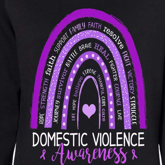 Family Domestic Violence Awareness October Purple Ribbon Womens California Wash Sweatshirt