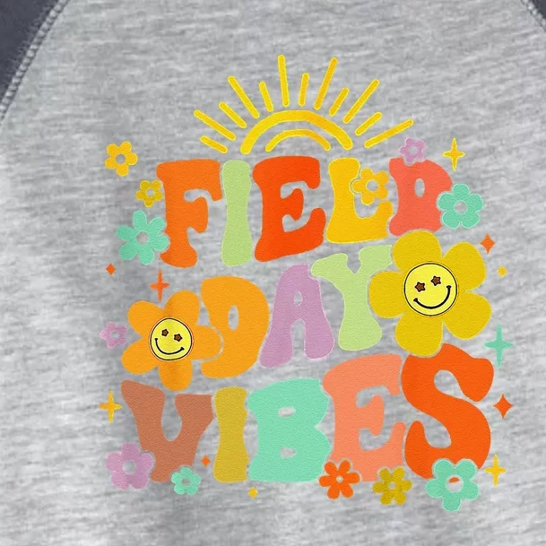 Field Day Vibes Summer Teacher Last Day Of School Toddler Fine Jersey T-Shirt