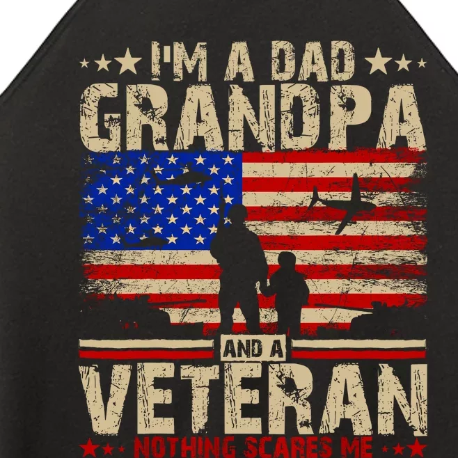 FatherS Day Veterans Day IM A Dad Grandpa And A Veteran Women’s Perfect Tri Rocker Tank