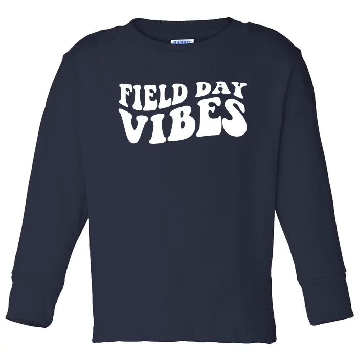 Field Day Vibes Retro Toddler Long Sleeve Shirt