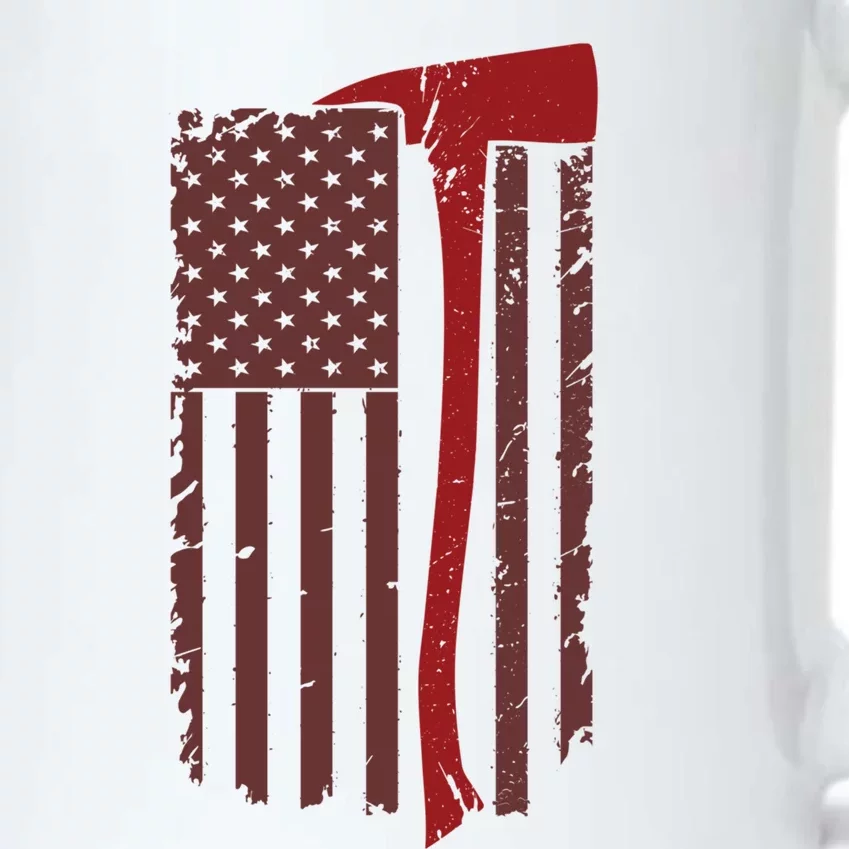 Fire Dept Volunteer Firefighter American Flag Funny Gift Usa Black Color Changing Mug