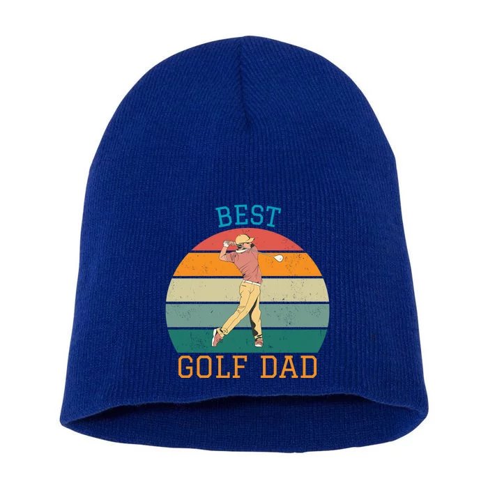 Father's Day Vintage Goft Best Golf Dad Gift For Dad Short Acrylic Beanie