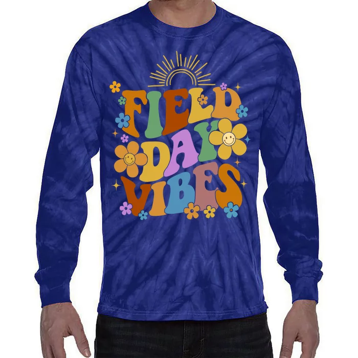 Field Day Vibes Colorful Floral Tie-Dye Long Sleeve Shirt