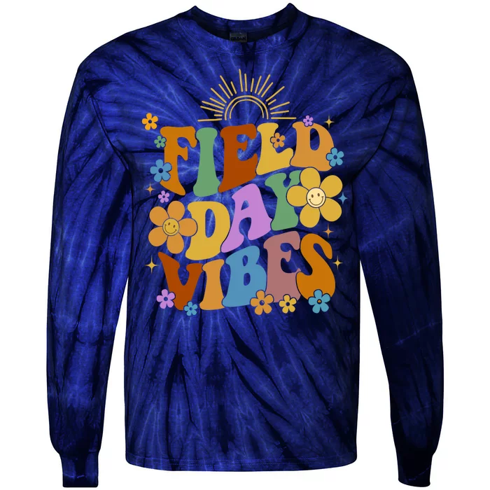 Field Day Vibes Colorful Floral Tie-Dye Long Sleeve Shirt