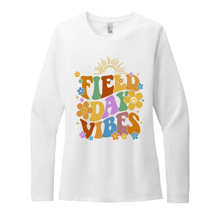 Field Day Vibes Colorful Floral Womens CVC Long Sleeve Shirt