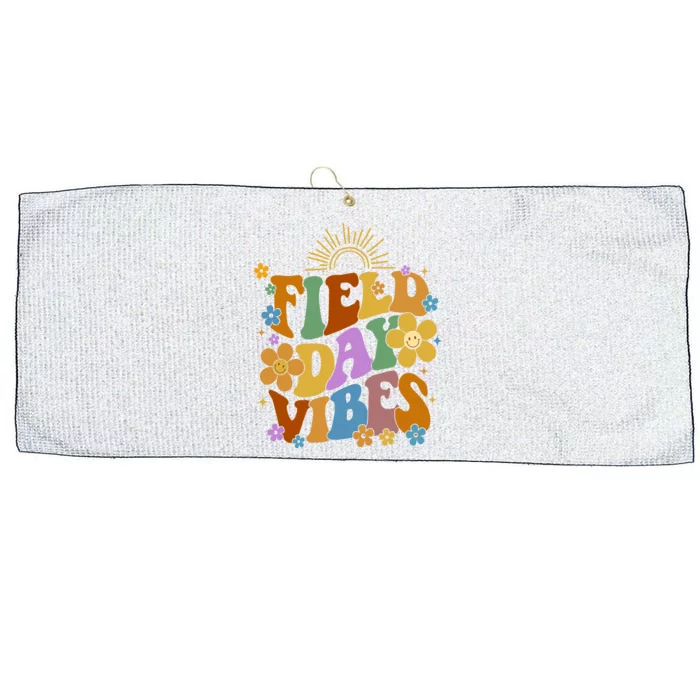 Field Day Vibes Colorful Floral Large Microfiber Waffle Golf Towel