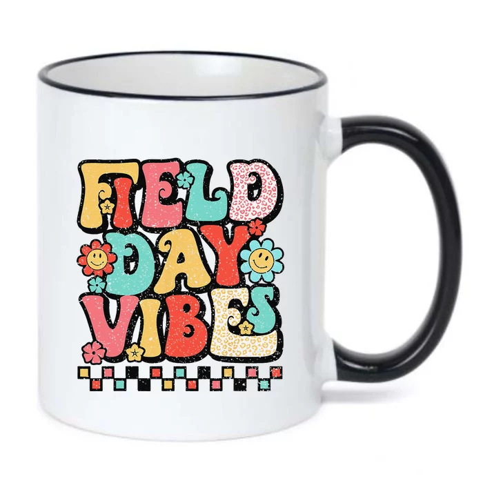 Field Day Vibes Groovy Summer Teacher Last Day Of School Black Color Changing Mug