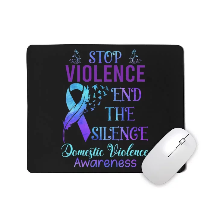 Family Domestic Violence Awareness Purple Ribbon Mousepad