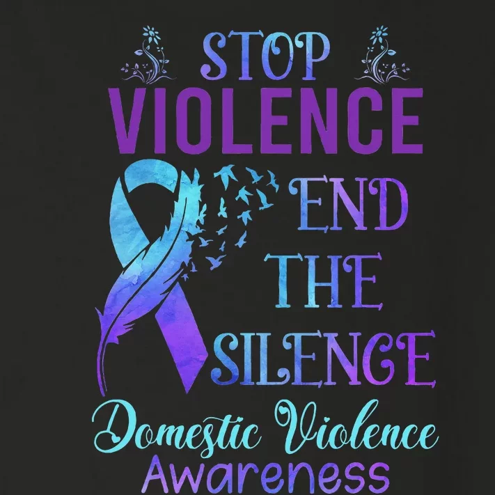 Family Domestic Violence Awareness Purple Ribbon Toddler Long Sleeve Shirt