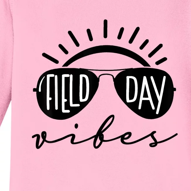 Field Day Vibes Funny For Teacher Field Day 2024 Baby Long Sleeve Bodysuit