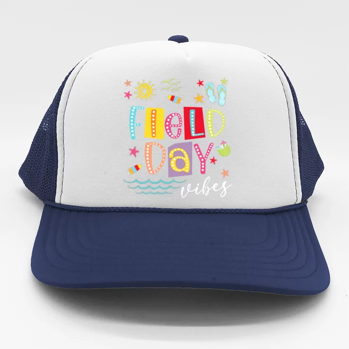 Field Day Vibes On Summer Teacher Field Day 2024 Gift Trucker Hat