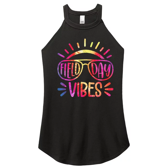 Field Day Vibes Hippie Tie Dye Last Day Of School Field Day Women’s Perfect Tri Rocker Tank