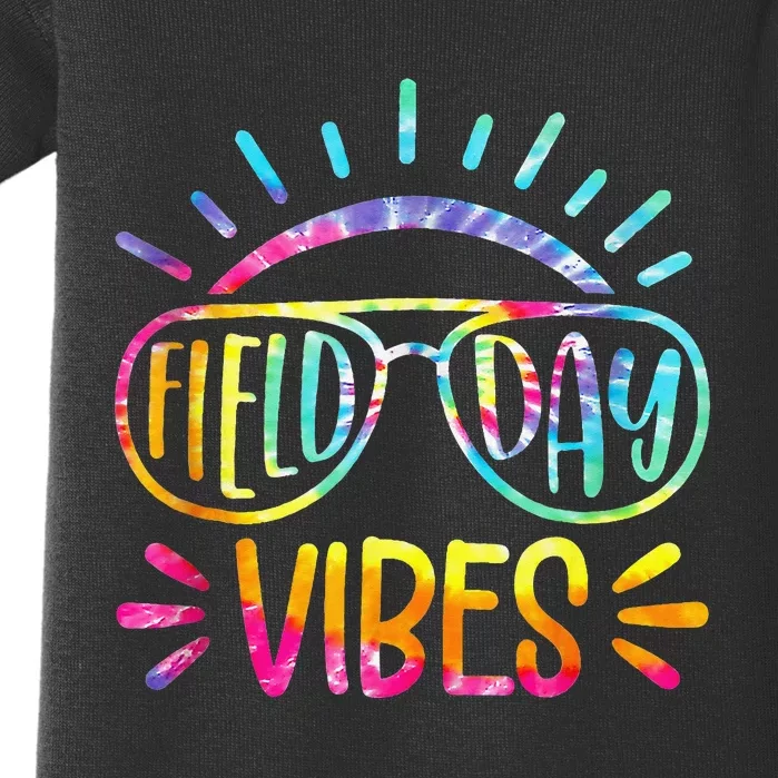 Field Day Vibes Tie Dye Last Day Of School Cool Game Day Baby Bodysuit