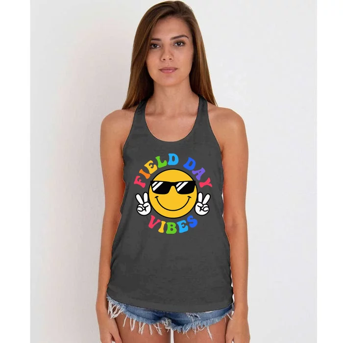 Field Day Vibes Funny For Teacher Happy Field Day 2024 Women's Knotted Racerback Tank