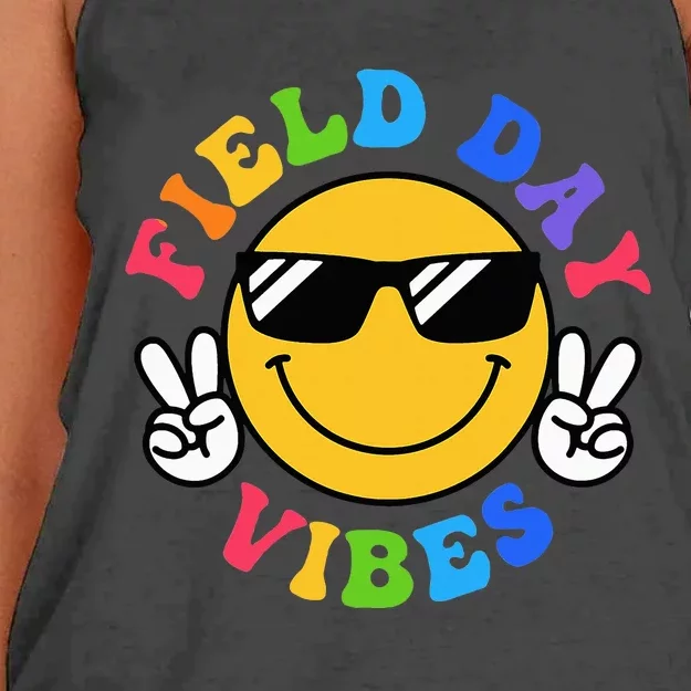 Field Day Vibes Funny For Teacher Happy Field Day 2024 Women's Knotted Racerback Tank